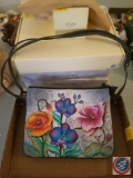 Anuschka Hand Painted Rose Purse