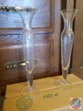 (2) Princess House Hand Blown Bud Vases