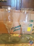 (2) Princess House Crystal Candle Holders with Flutes