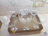 (7) Princess House Crystal Martini Glasses