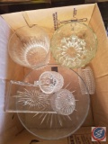 Cut Glass Napkin Holder, Cut Glass Serving/Mixing Bowls