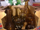 Vintage Amber Glass