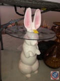Glass Bunny Table (Approximately 3 ft. tall)