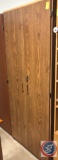 Locking 2 Door Cabinet with Keys Measuring 30