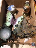 Portable Bird Lamp, Butterfly Wall Handing with Pick Holes, (2) Candle Holders