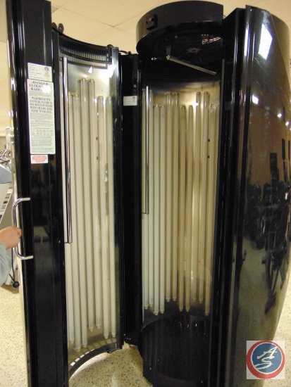 Heartland Tanning Vertical (Stand-up) Tanning Booth w/ Radio (Black)