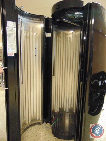 Heartland Tanning Vertical (Stand-up) Tanning Booth w/ Radio (Black)
