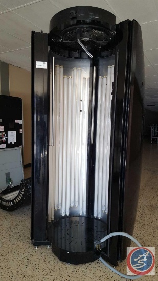 Heartland Tanning Vertical (Stand-up) Tanning Booth w/ Radio (Black)