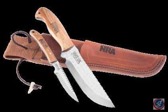NRA Hunting Guide Combo Cutlery w/ Silver Stag Guide Knife