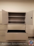 Herman Miller Metal Filing Cabinet with 3 Drawers and Cabinet {{NO KEY}} Measuring 42