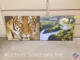 (2) Stretched Canvas Wall Hangings 31 1/2