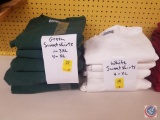 Green and White Sweatshirts, Assorted Sizes