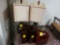 2 lamps, 2 vases and an apothecary jar.