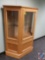 Lighted oak finish display case 50W x 19D x 66H no key