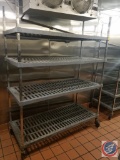 Amco 4 Tier NSF Composite Shelving on Wheels 60