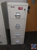 Fire King 4 drawer fire safe locking file cabinet w/key