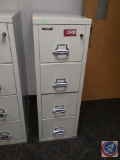 Fire King 4 drawer fire safe locking file cabinet w/key