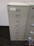 Fireproof 4 drawer legal size file cabinet w/key