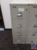 Fire King Fireproof 4 drawer file cabinet w/key