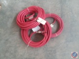(3) 25 foot 1/4 in air hoses with Schrader quick connects