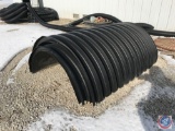 2 PCS Large plastic culvert approx 72 in long by 42 in wide