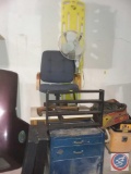 Tool box, chair and shelf