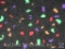 Large Lot of UV Black Light 'Colored Confetti' on Black Background Remnant Carpet