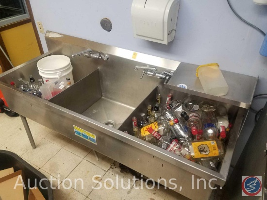 3 Basin Industrial Kitchen Sink {{BUYER MUST PROFESSIONALLY UNINSTALL}} 75" x 27 1/2" x 30" {{EMPTY
