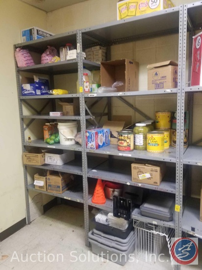 {{2XBID}} (2) Three Tier Metal Shelving Storage Units 36" x 24" x 88" {{ITEMS ON SHELVES NOT