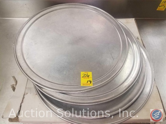 (17) Stainless Steel 16 1/2" Pizza Pans, (10) Pizza Screens {{NEW IN BOX}}