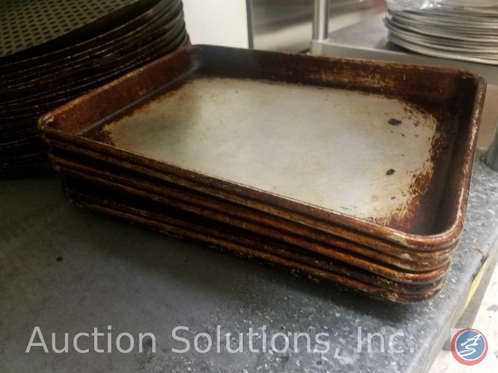 (18) Pizza Pans, (6) Brownie Pans