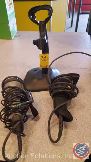 (2) Symbol Hand Held Scanners, One Scanner Mount {{NO POWER CORDS}}