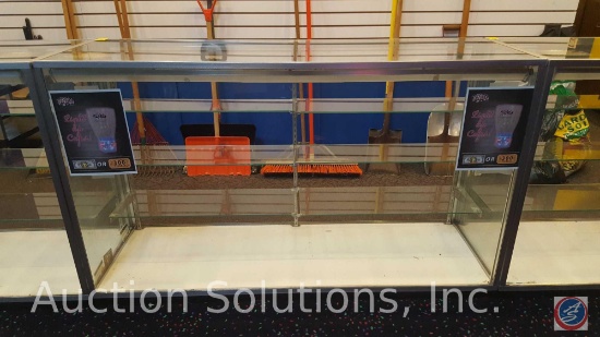 Glass Display Sales Case 60" x 20" x 38" with (3) Glass Shelves Plus the Base Deck {{MISSING BACK