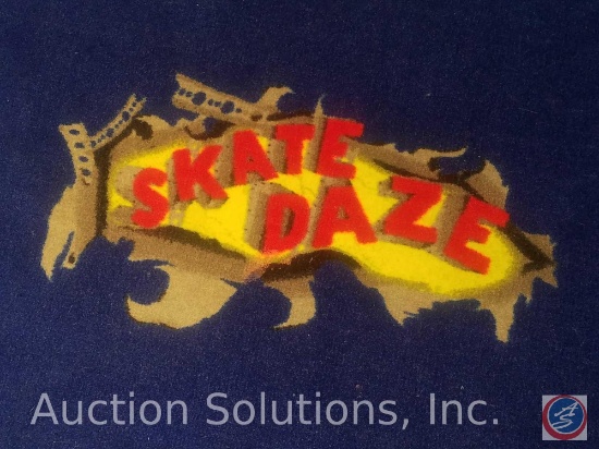 Skate Daze 48'' Round Carpeted Bench with Cement Base {{HEAVY, PLAN ACCORDINGLY FOR REMOVAL}}
