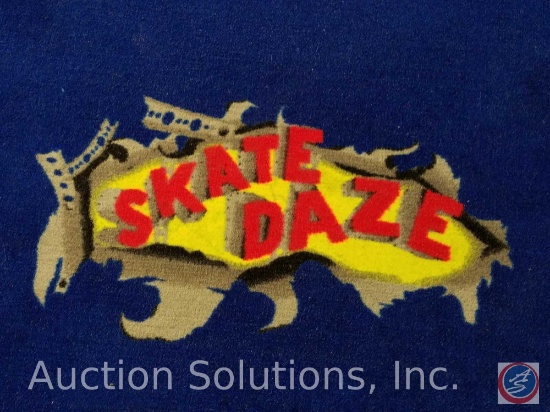 Skate Daze 48'' Round Carpeted Bench with Cement Base {{HEAVY, PLAN ACCORDINGLY FOR REMOVAL}}