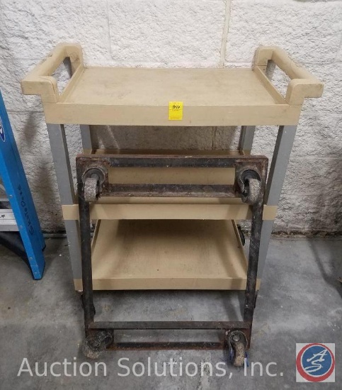 Three-Tier Rubbermaid Utility Cart