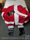 (2) Santa Claus Costumes {{ONE HAS BELLY, ONE DOES NOT}}