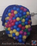 Ball Pit Plastic Balls in a Mesh Laundry Bag