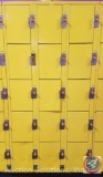 American Locker Security Systems Coin Operated Lockers, Five Tier Triple Wide, 15 Per Section 36