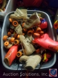 Assorted Sizes and Brands Roller Skates {{TOTE NO LID}}{{CONDITION MAY VARY}}