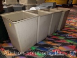 (4) 35 Gallon Brown Waste Receptacle