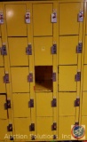 American Locker Security Systems Coin Operated Lockers, Five Tier Triple Wide, 15 Per Section 36