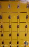 American Locker Security Systems Coin Operated Lockers, Five Tier Triple Wide, 15 Per Section 36