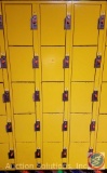 American Locker Security Systems Coin Operated Lockers, Five Tier Triple Wide, 15 Per Section 36