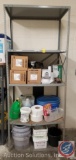 3-Shelf Metal Storage Rack, and Custodial Cleaning Supplies