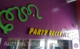 Party Reception Letters and Shapes: Painted Styrofoam Letters and Shaped: Glued To Wall; Buyer Must