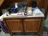 Two Door Cabinet on Wheels, {{Includes All Contents}}