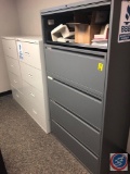{{3XBID}}(2) Hon 4 Drawer File Cabinets 30