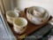 Hall's Jewel T Serving Bowl, Dessert Bowls {{ONE BOWL HAS A CHIP}}