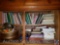 Large Lot of Cookbooks, (11) Serving Plates, Silver Plated Dachshund Knife Rests, (16) Dog Corn Cob